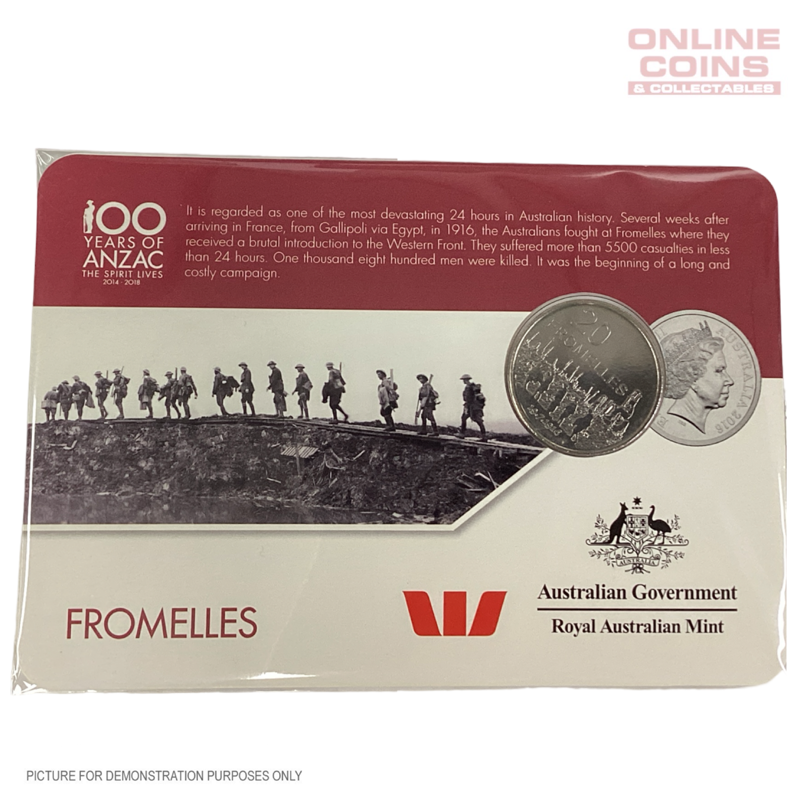 2016 - Royal Australian Mint - 100 Years of ANZAC - Fromelles